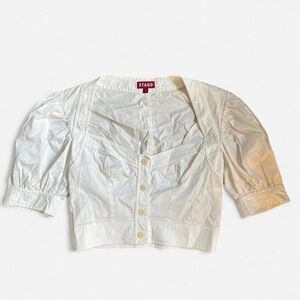 Staud White Blouse